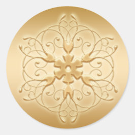 Gold Snowflake Sticker