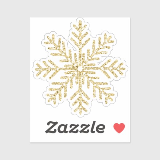 Gold Snowflake Sticker (Vel)