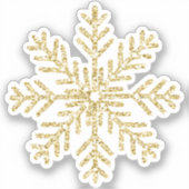 Gold Snowflake Sticker (Voorkant)