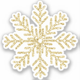 Gold Snowflake Sticker