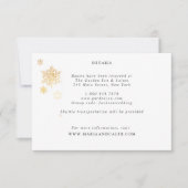 Gold Snowflake Wedding - Kaart met details (Voorkant)