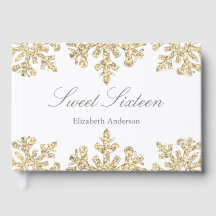 Gold Snowflake Winter Sweet 16