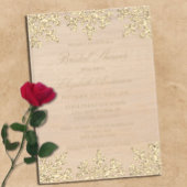 Gold Snowflake Winter Vrijgezellenfeest Acryl Uitnodigingen