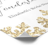 Gold Snowflake Winter Vrijgezellenfeest Poster (Hoek)