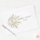 Gold Snowflake Winter Wedding Envelope zegels (Envelop)