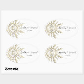 Gold Snowflake Winter Wedding Envelope zegels (Vel)