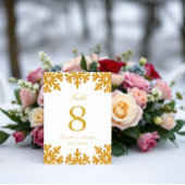 Gold Snowflake Winter Wedding Kaart