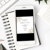 Gold Snowflake Winter Wedding Rehearsal Dinner Kaart