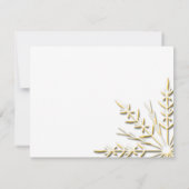 Gold Snowflake Winter Wedding RSVP (Achterkant)