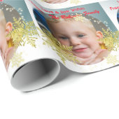Gold Snowflakes - Aangepaste foto Cadeaupapier (Rol Hoek)