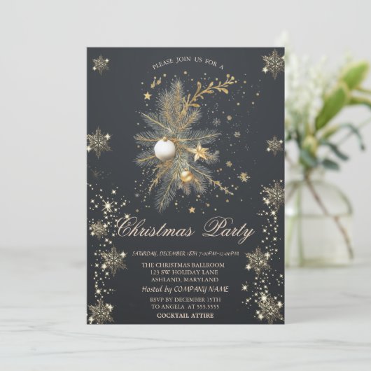 Gold Snowflakes,  Ball Branch Company Kaart (Staand voorkant)