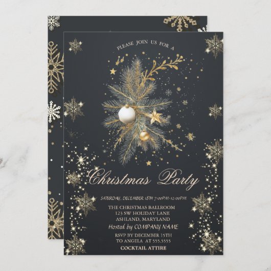 Gold Snowflakes,  Ball Branch Company Kaart (Voorkant / Achterkant)