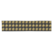 Gold Snowflakes Black Table Runner Korte Tafelloper (Horizontaal)