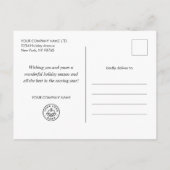 Gold Snowflakes Corporate kerstgroet Briefkaart (Achterkant)