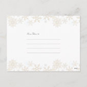 Gold Snowflakes dubbelfoto met kerstmis Briefkaart (Achterkant)