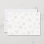 Gold Snowflakes Entrées Menu RSVP-kaarten (Achterkant)