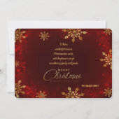 Gold Snowflakes Holiday Greeting Kaart (Voorkant)