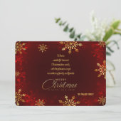 Gold Snowflakes Holiday Greeting Kaart (Staand voorkant)