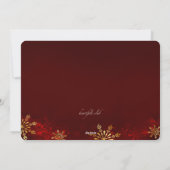 Gold Snowflakes Holiday Greeting Kaart (Achterkant)