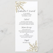 Gold Snowflakes in het White Winter Wedding Menu (Voorkant)
