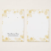 Gold Snowflakes kerst met draagtas Visitekaartje (Voorkant /achterkant)