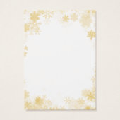 Gold Snowflakes kerst met draagtas Visitekaartje (Achterkant)