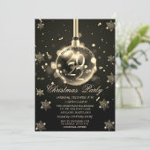 Gold Snowflakes, kerstbal 2022 Kaart (Staand voorkant)