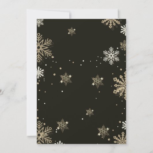 Gold Snowflakes, kerstbal 2022 Kaart (Achterkant)