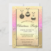 Gold Snowflakes, kerstballen Glitter Company Kaart (Voorkant)