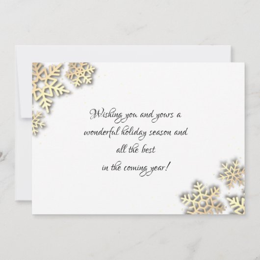 Gold Snowflakes, kerstboom, Cadeau uw foto (Achterkant)