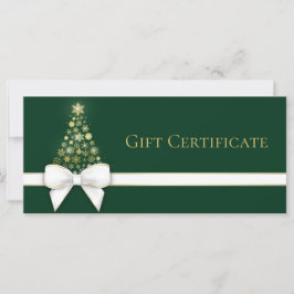 Gold Snowflakes kerstboomblauw met groene cadeauka