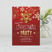 Gold Snowflakes kerstfeest Kaart (Staand voorkant)