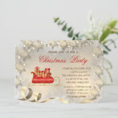 Gold Snowflakes, kerstkledij Kaart (Staand voorkant)