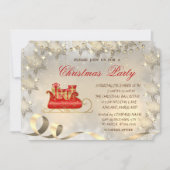 Gold Snowflakes, kerstkledij Kaart (Voorkant)