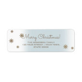 Gold Snowflakes-kerstlabels Etiket (Voorkant)