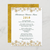 Gold Snowflakes kerstmenu (Voorkant / Achterkant)