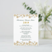 Gold Snowflakes kerstmenu (Staand voorkant)