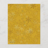 Gold Snowflakes kerstmenu (Achterkant)