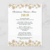 Gold Snowflakes kerstmenu (Voorkant)
