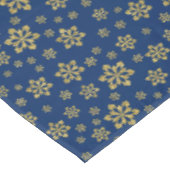 Gold Snowflakes op blauw Tafelkleed (Gekanteld)