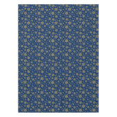 Gold Snowflakes op blauw Tafelkleed (Voorkant)