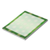 Gold Snowflakes op Emerald Notitieblok (Linkerzijde)