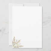 Gold Snowflakes op het witte winterhuwelijk Kaart (Achterkant)