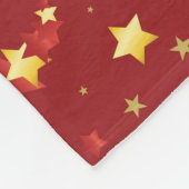 Gold Snowflakes op kerstrood Fleece Deken (Hoek)