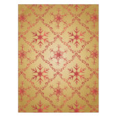 Gold Snowflakes op rood kerstpatroon Tafelkleed (Voorkant)