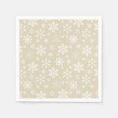 Gold Snowflakes Paper Napkin Servet (Voorkant)