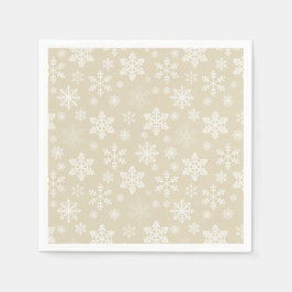 Gold Snowflakes Paper Napkin Servet