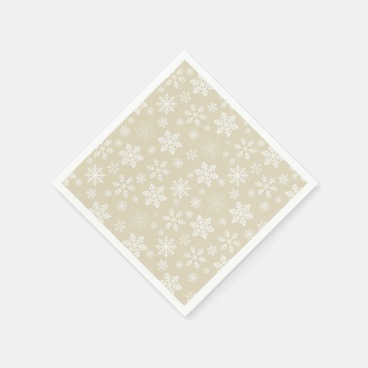 Gold Snowflakes Paper Napkin Servet (Hoek)