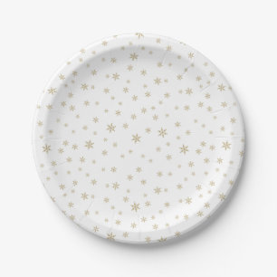 Gold Snowflakes Patroon Papier Bord