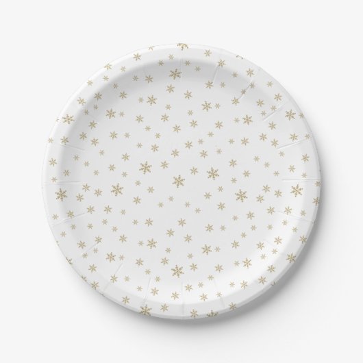 Gold Snowflakes Patroon Papier Bord (Voorkant)